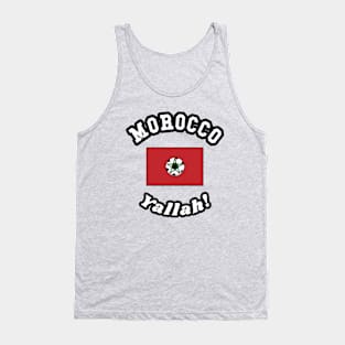 ⚽ Morocco Football, علم المغرب Moroccan Flag, Team Spirit Tank Top